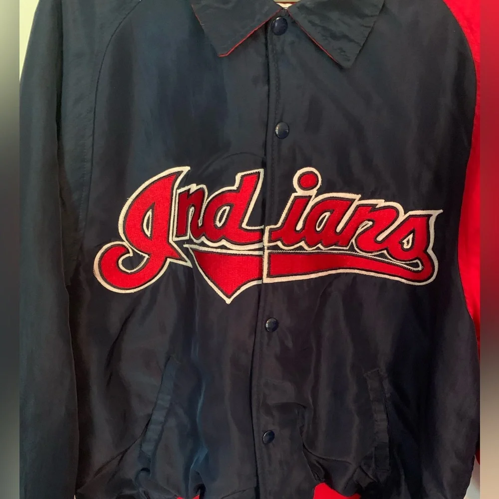 Starter Jacket Men's Cleveland  Indians Diamond Collection Insulated , Size XL - Picture 2 of 6